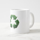 Recycled Glass Particle Finish Sustainable Texture Jumbo-Tasse (Vorderseite Rechts)