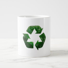 Recycled Glass Particle Finish Sustainable Texture Jumbo-Tasse