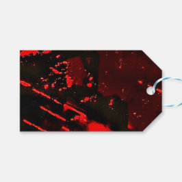 Recycled plastic happiness blue abstract gift tag geschenkanhänger