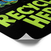 Recycling-Held Kinder Erdentag  Poster (Ecke)