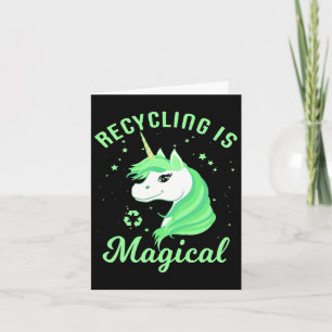 Recycling ist magisches Einhorn Earth Day T-Shirt  Karte