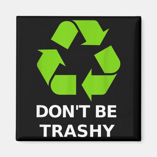 Recycling Keine Müll Recycling Grüne Erde Magnet (Vorne)