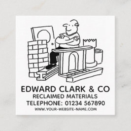 Recycling Material Salvage Yard Quadratische Visitenkarte
