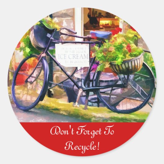 RECYCLING RUNDER AUFKLEBER (Vorderseite)