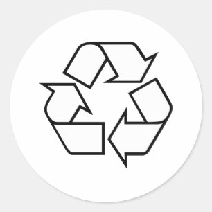 Recycling Runder Aufkleber