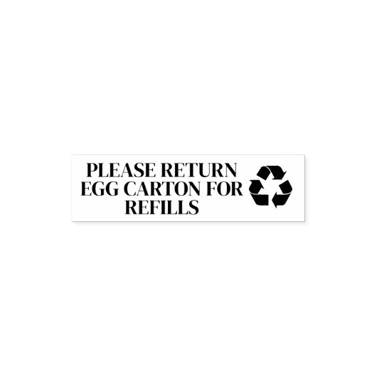 Recycling-Symbol Bitte geben Sie den Karton Eier Permastempel (Design)