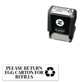 Recycling-Symbol Bitte geben Sie den Karton Eier Permastempel (Beispiel)