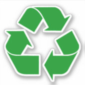 Recycling-Symbol - Grün Aufkleber (Vorderseite)