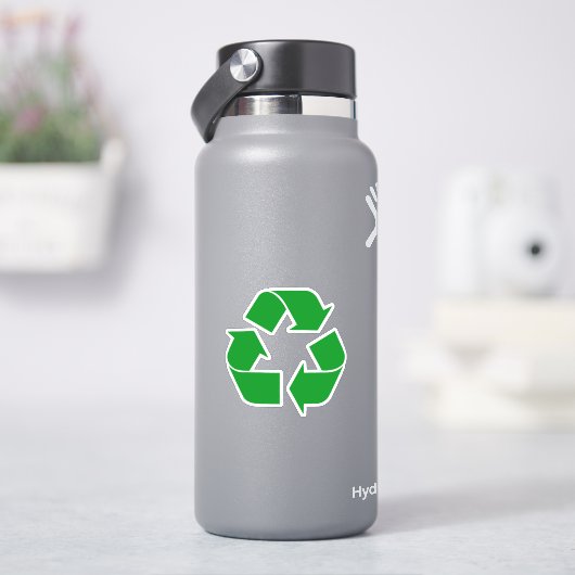 Recycling-Symbol - Grün Aufkleber (HydroFlask)