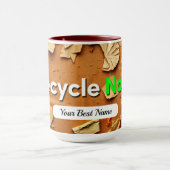 Recycling-Textur Tasse (Zentrum)