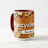 Recycling-Textur Tasse (Vorderseite Links)