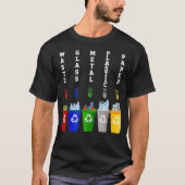 Recycling Trash Sorting bins T-Shirt (Vorderseite)