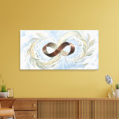 Recycling-Unendlichkeit-Kunst. Zero-Waste-Abstrakt Leinwanddruck (Insitu (Wohnzimmer))