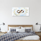 Recycling-Unendlichkeit-Kunst. Zero-Waste-Abstrakt Leinwanddruck (Insitu (Schlafzimmer))