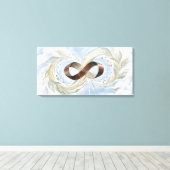 Recycling-Unendlichkeit-Kunst. Zero-Waste-Abstrakt Leinwanddruck (Insitu (Holzboden))