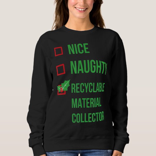 Recyclingmaterial-Sammler Funny Pajama Christm Sweatshirt (Vorderseite)