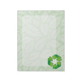Recyclingsymbol Notizblock (Rotiert)