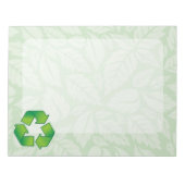 Recyclingsymbol Notizblock (Vorderseite)