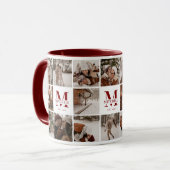 Red 18 Foto Collage Moderne Familie Personalisiert Tasse (Vorderseite Links)