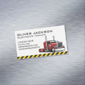 Red 18 Wheeler | Truck Driver Magnetische Visitenkarte (Beispiel)