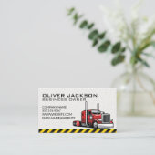 Red 18 Wheeler | Truck Driver Visitenkarte (Stehend Vorderseite)