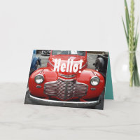 Red 1941 Classic Chevy Coupe Hallo! Karte