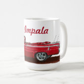 Red 1962 Impala Cabrio Kaffeetasse (VorderseiteRechts)