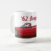Red 1962 Impala Cabrio Kaffeetasse (Vorderseite Links)