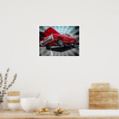 Red 1968 Chevrolet Impala Lowrider Poster (Küche)