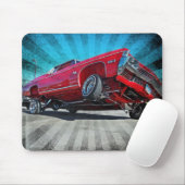 Red 1968 Lowrider Chevy Impala Mousepad (Mit Mouse)