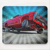 Red 1968 Lowrider Chevy Impala Mousepad (Vorne)