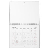 Red 2016 Blank Calendar mit großen Zahlen Kalender (Jan 2027)