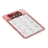 Red 2018 Calendar Kühlschrank Locker Magnet (Rechte Seite)
