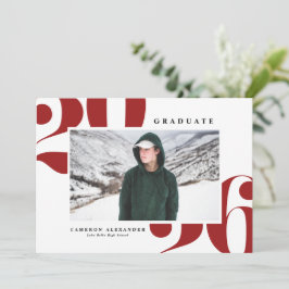 Red 2025 Fett Typografy Foto Abschluss Ankündigung