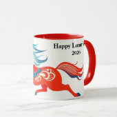 Red 2026 Year Of The Horse Lucky Tasse (VorderseiteRechts)