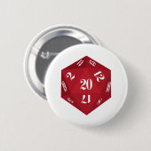 Red-20-Sided-Dice Button (Vorne & Hinten)