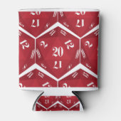 Red-20-Sided-Dice-Muster Dosenkühler (Vorderseite)