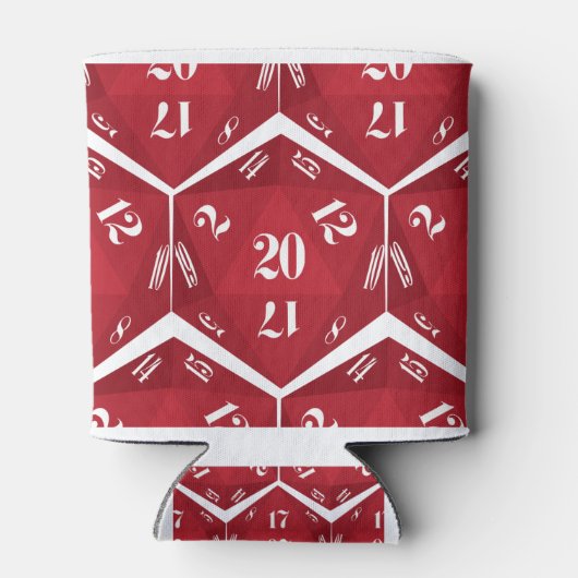 Red-20-Sided-Dice-Muster Dosenkühler (Rückseite)