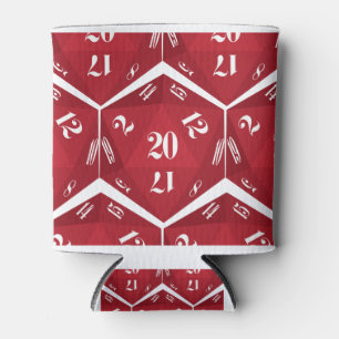 Red-20-Sided-Dice-Pattern Dosenkühler
