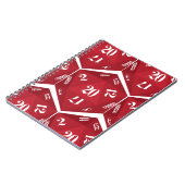 Red-20-Sided-Dice-Pattern Notizblock (Linke Seite)