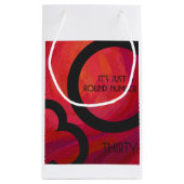 Red 30 Jahrzehnt Geburtstag Kleine Geschenktüte (Rückseite)