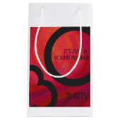 Red 30 Jahrzehnt Geburtstag Kleine Geschenktüte (Vorderseite)