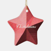 Red 3-D-Star Weihnachtsgeschenk Keramikornament (Rechts)