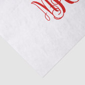 Red 3 Initial Vine Script Monogram DIY BG Seidenpapier (Ausschnitt)