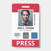 Red 3 Logos Press ID Abzeichen Ausweis (Vorderseite)
