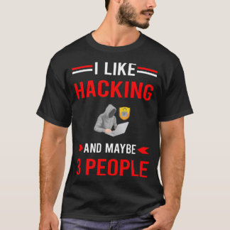 Red 3 People Hacking Hack Hacker T-Shirt
