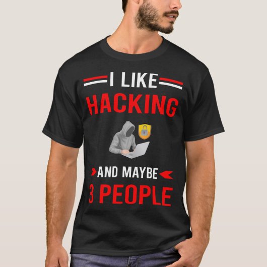 Red 3 People Hacking Hack Hacker T-Shirt (Vorderseite)