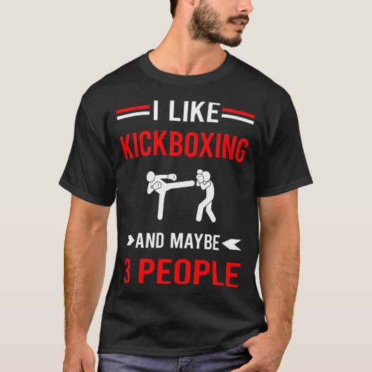 Red 3 People Kickboxing T-Shirt (Vorderseite)