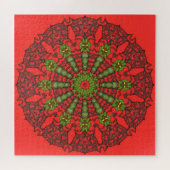 Red 3D Art Mandala Jigsaw Puzzle (Horizontal)