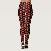 Red 3d Herzen Leggings (Rückseite)